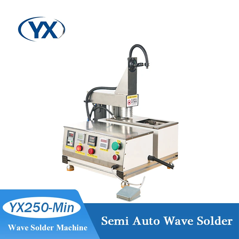 YX250-Min Mini Semi Auto Directly Act On Wave Soldering Machine Jet Tin Furnace SMT Desktop Jet Wave Soldering Machine