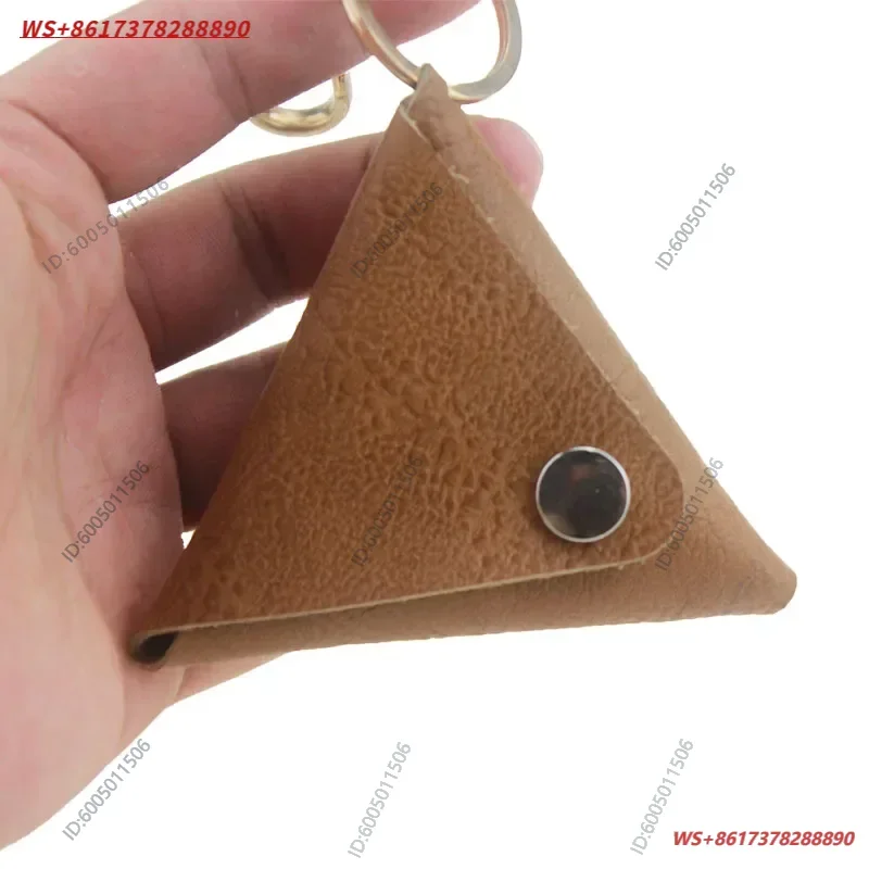 T090 triangular change bag zongzi shape earphone bag knife mold handmade leather goods