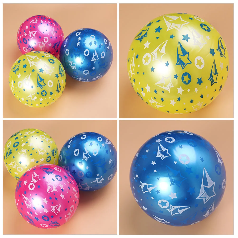 4 Pcs Inflatable Planet Funny Toy Kid Ball Star Printing Interesting Pattern Pvc