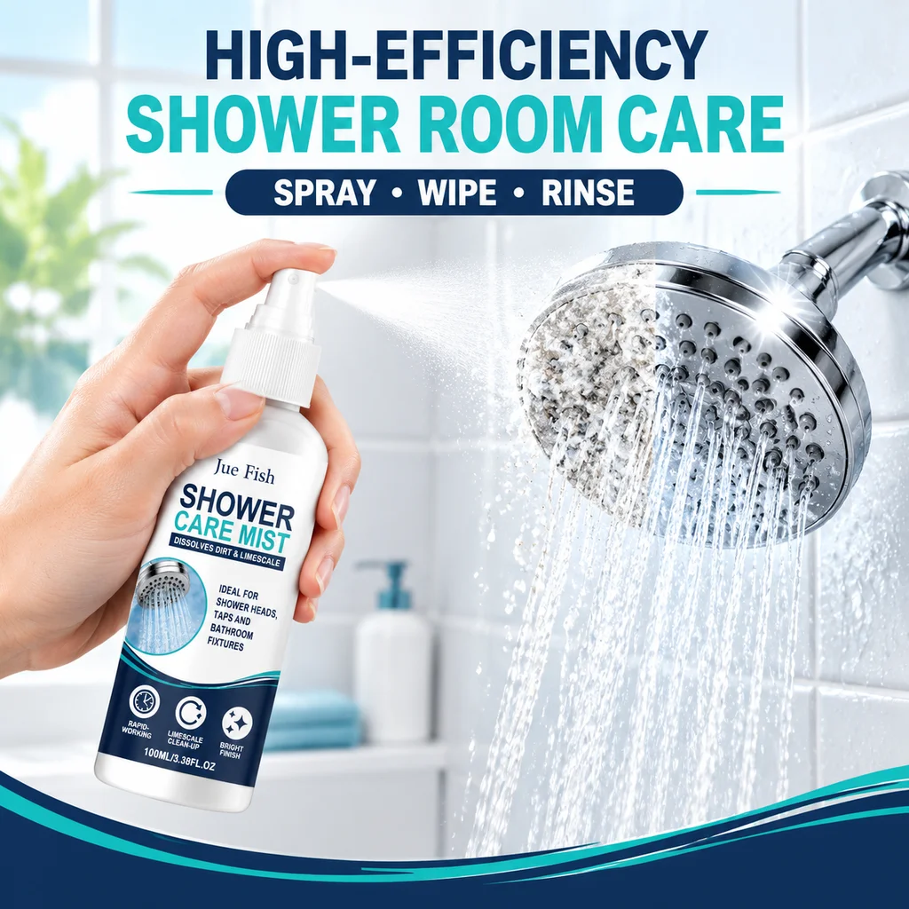 Shower Limescale Remover Spray Fast-Acting High-Efficiency Bathroom Descaling Mist for Faucet Handle Flower Shower Routine Care