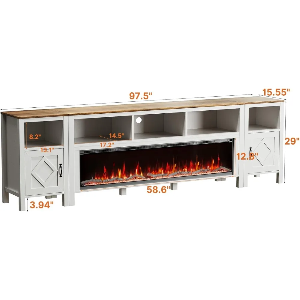 Fireplace TV Stand for TVs Up To 110 Inch, 60