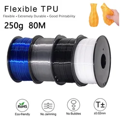 TPU 3D Printer Flexible Filament  250g 1.75mm Length 80M