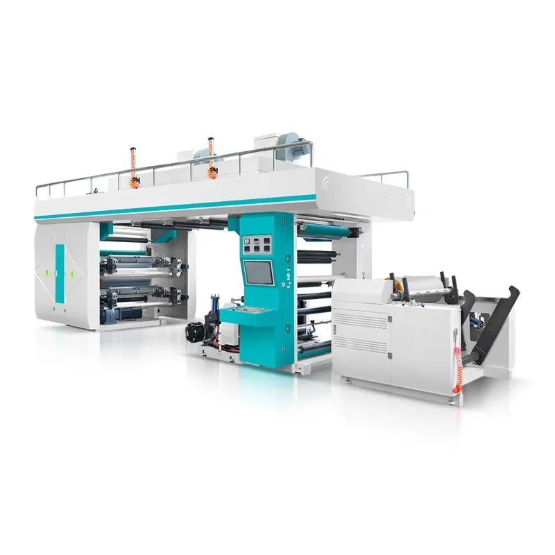 Customized Paper Roll Feeding Printer Stack Type High Speed 4 Colors Flexographic Printing Machine