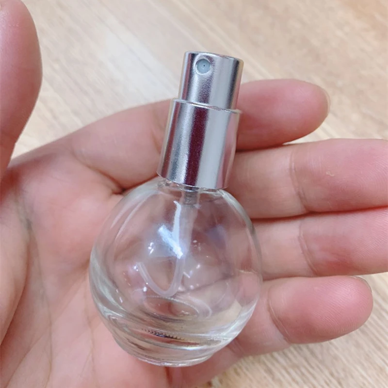 100pcs Empty 15ml Perfume Spray Bottles Clear Glass Perfume Bottle With Silver Cap Toner Atomizer Portable Refillable Bottle