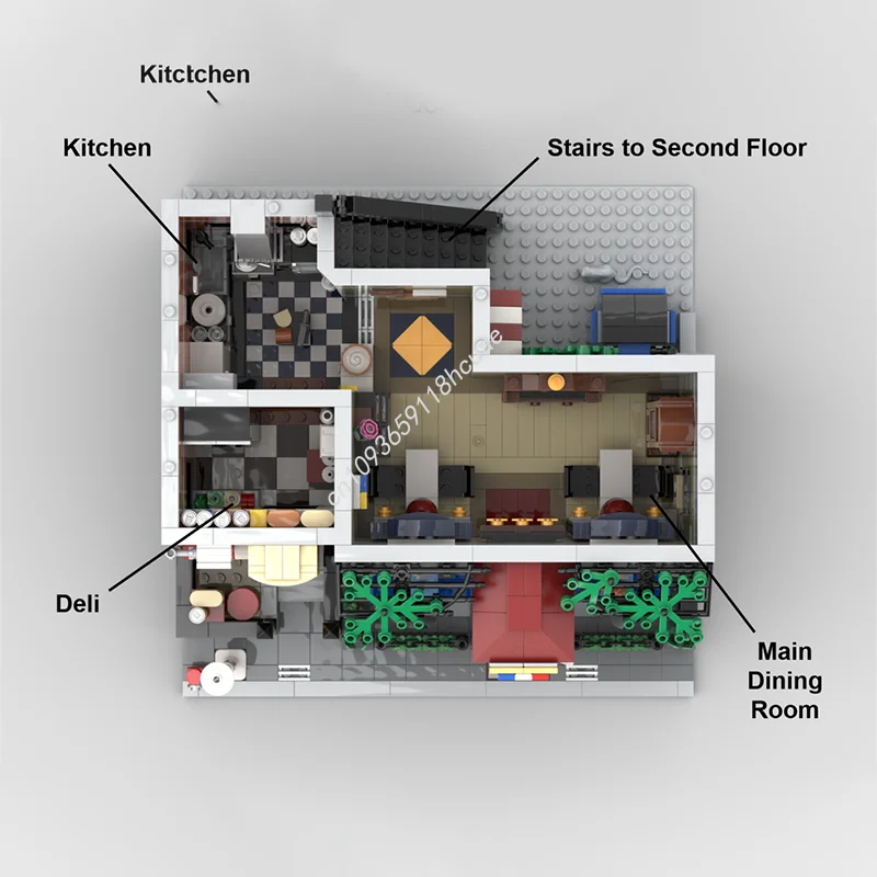3226 elementów MOC Paryski Delikates i Restauracja Modułowy Model Budynku Klocki Zabawki Kreatywne dla Dzieci Pomysły na Prezenty Świąteczne