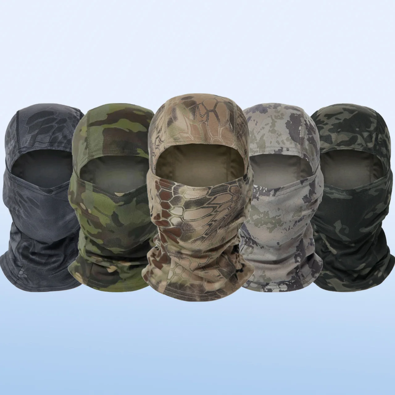 

Camo Tactical Windproof Face Mask Cycling Ski Sun Protection Helmet Liner Outdoor Hiking Hunting Warm Breathable Quick Dry Face