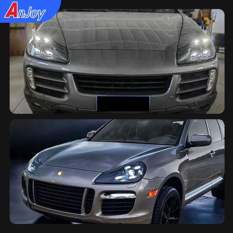 Car Lights For Porsche Cayenne 957 Headlights 2007 2008 2009 2010 Matrix LED Head Lamp DRL Day Running Light Head Lamp
