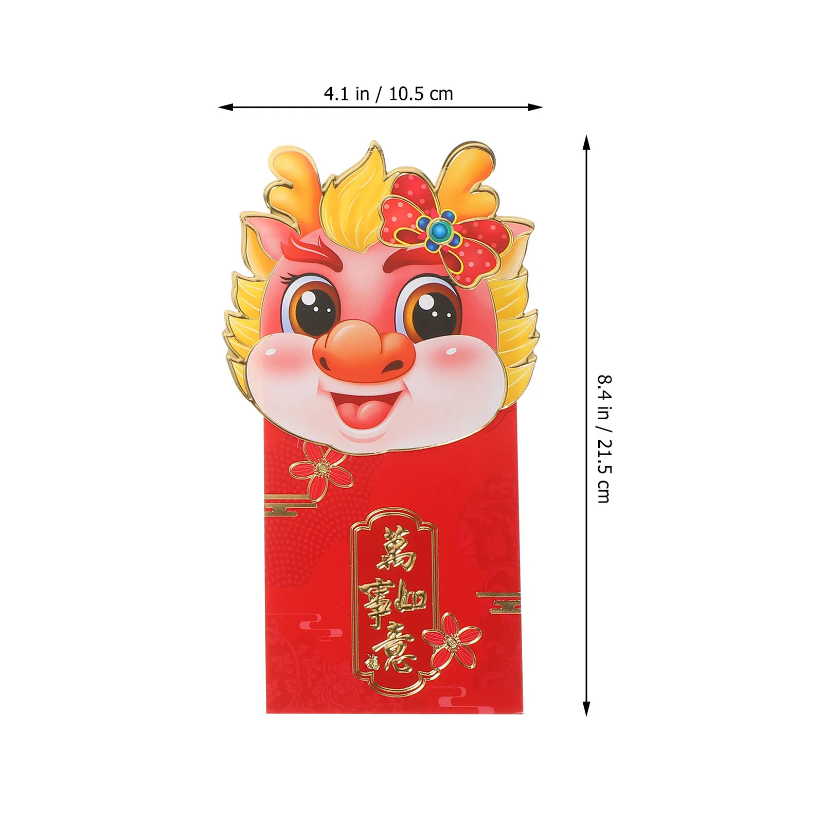 

6pcs Dragon Year Envelopes Creative Chinese Style Festival Money Pouches New Year Gift Packaging Bright Color 2024 Zodiac