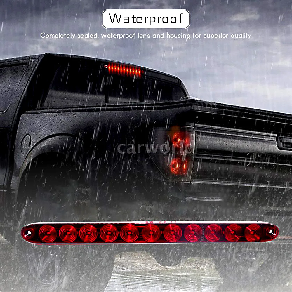 

2pcs Car Tail Light Brake Light Strip Warning Signal Lamp Red Long Bright Trunk Rear Tail 11LED Waterproof Auto Accessories 12V