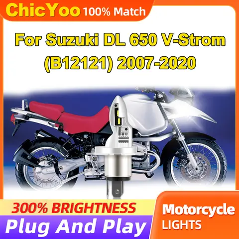 LED 헤드라이트 전구 10000LM CSP 칩 오토바이 조명 6000K 스즈키 DL 650 V-Strom (B12121) 2007-2016 2017 2018 2019 2020