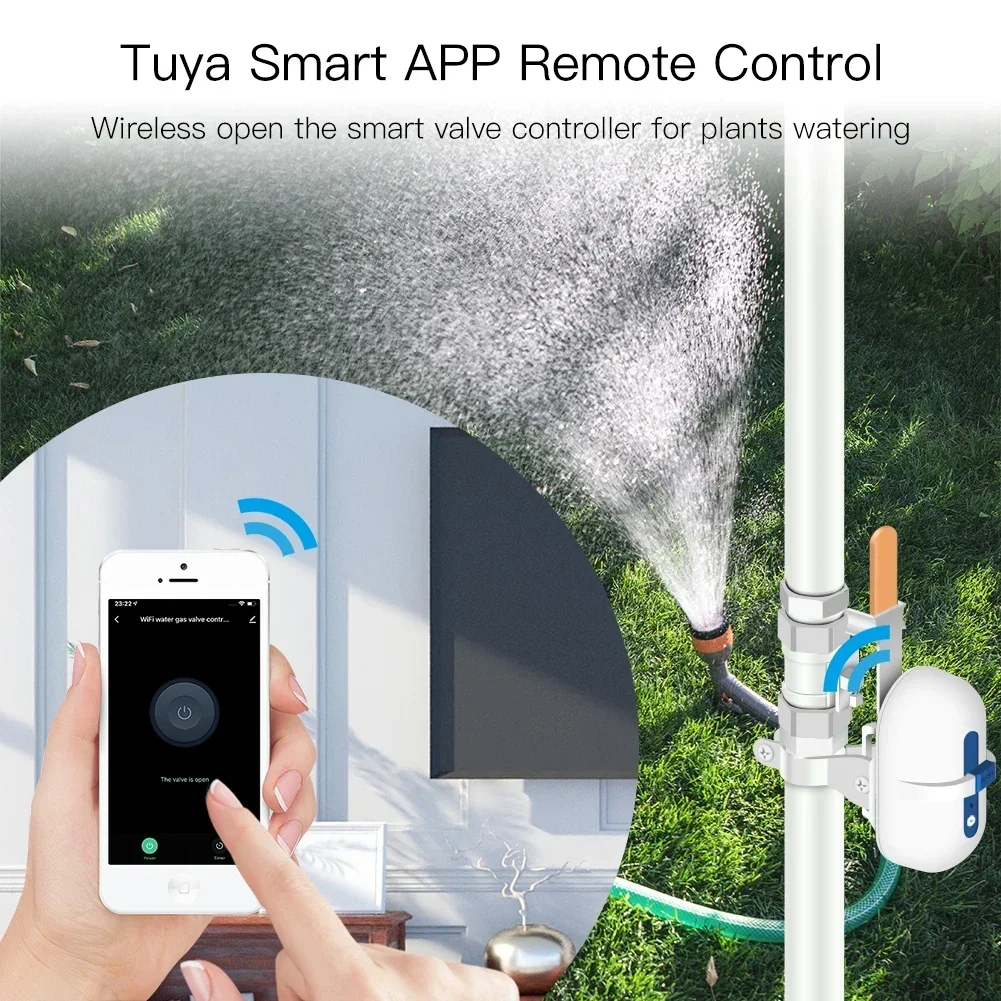 Imagem -03 - Tuya Água e Gasoduto Inteligente Controlador de Válvula de Desligamento Automático Wi-fi Zigbee Smart Life App Controle Remoto com Alexa Google Home