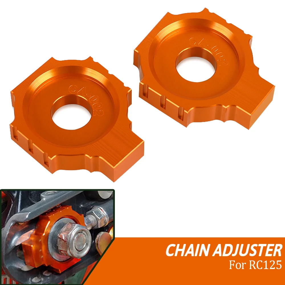 

For 390 RC390 2011 2012 2014 2015 2016 2017 2018 2019 2020 2021 2022 2026 Motorcycle 20mm Chain Adjuster Regulator Sliders