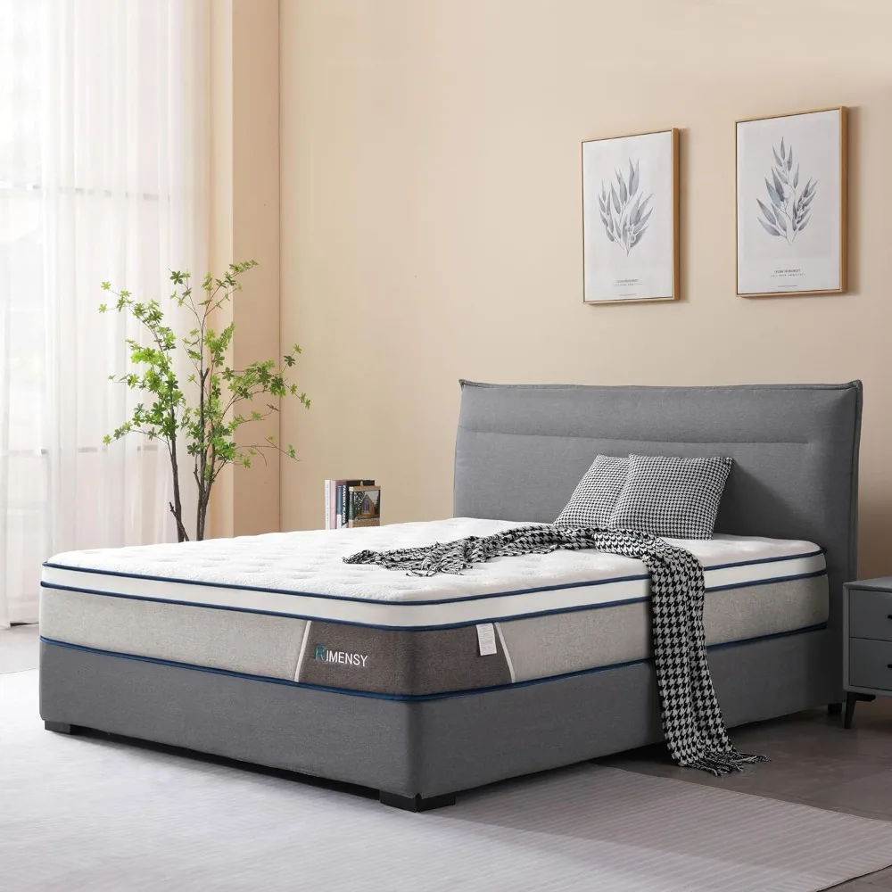 12 Inch Gel Memory Foam and Innerspring Hybrid Mattress in A Box, Motion Isolation, Medium Firm Mattress
