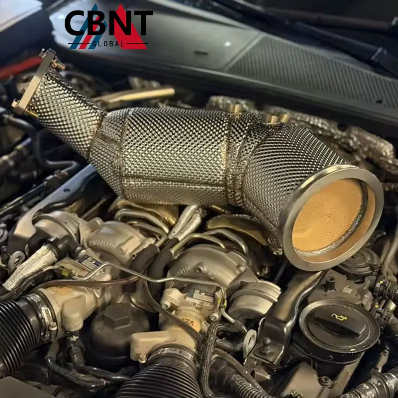

CBNT High Quality No Error Light Downpipe for Audi RS6 RS7 C8 4.0T Performance Tuning Exhaust System High Flow Exhaust Pipe