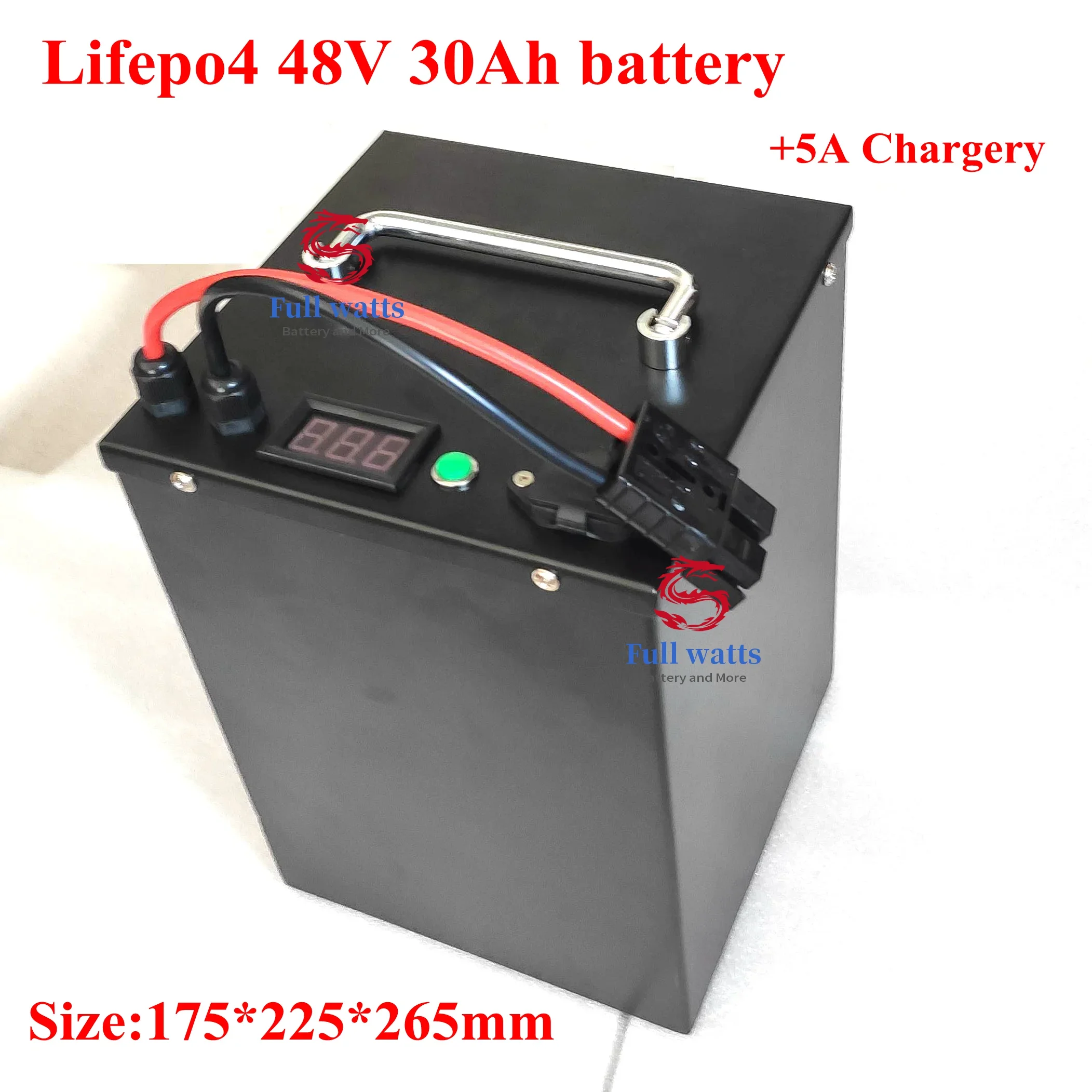 

Steel case 48V 30AH Lifepo4 battery 48V 1500W Lifepo4 bateria for 48V Electric tricycle forklift motor touring car tractor golf