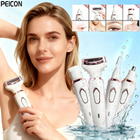 Electric Epilator for Women 4-in-1 Hair Removal Trimmer Painless Razor for Eyebrow Upper Lip Underarm Full Leg Bikini