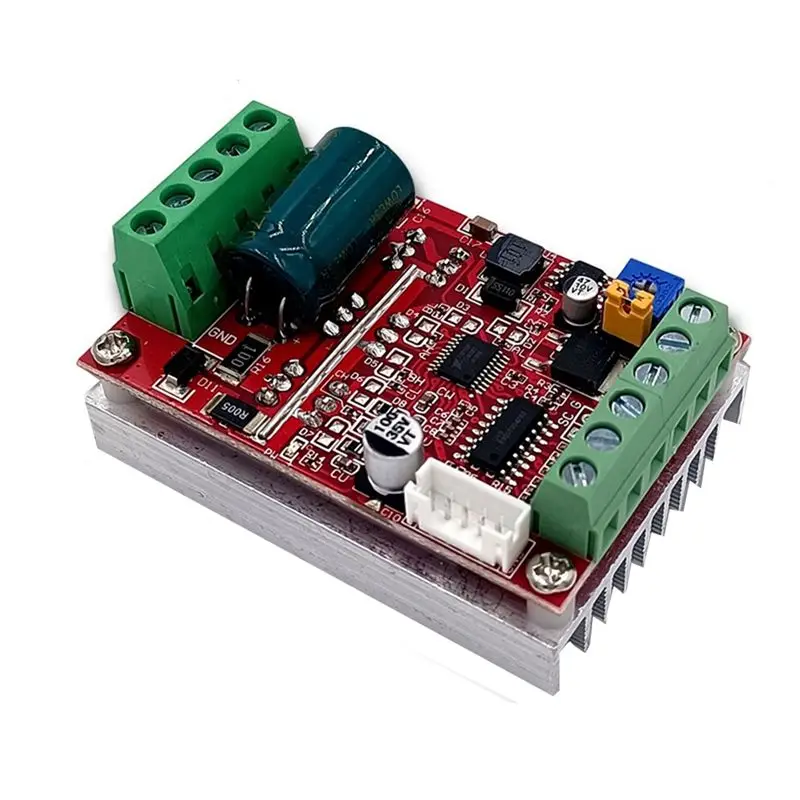 

FIZP 6-60V BLDC Three Phase DC Brushless Motor Controller 400W PWM Hall Motor Control Driver Board