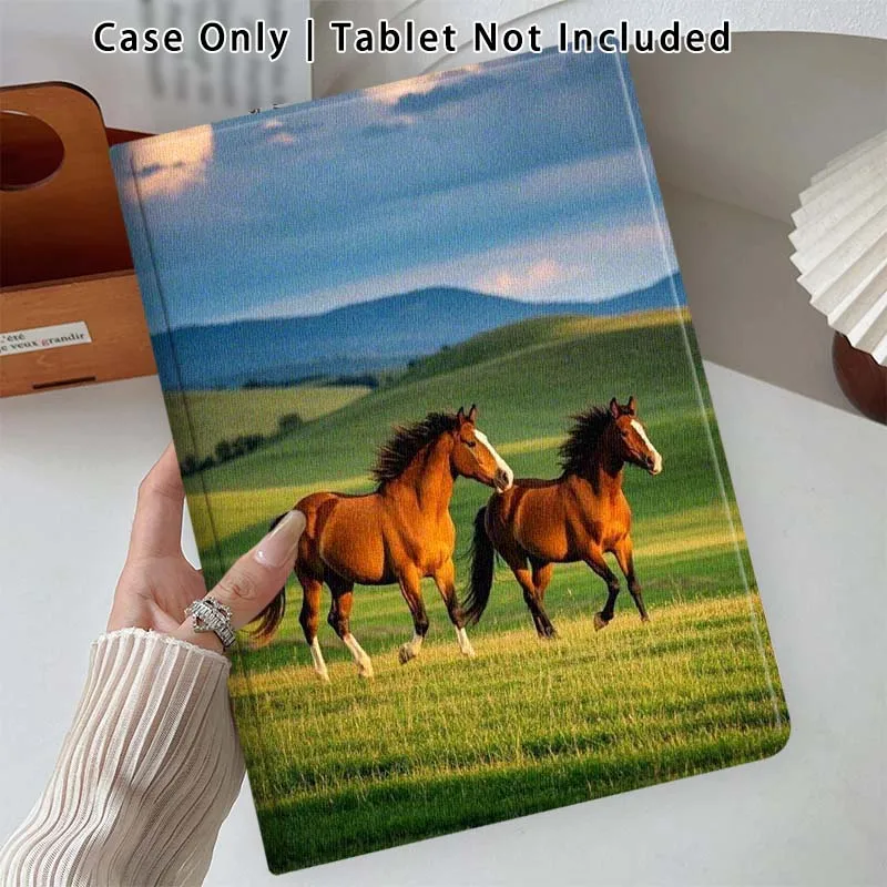 Grassland Horse Racing For Lenovo Xiaoxin Pad Pro Tab M10 K10 Plus 3rd Y700 Gen 11 11.2 11.5 12.7 8.8 Inch Tablet Case