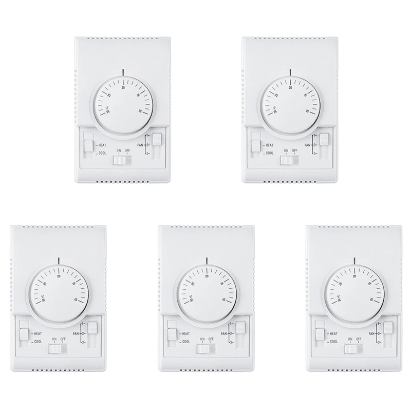 HOT SALE 5X MT01 220VAC Room Mechanical Thermostat Air Conditioner Fan Coil Thermostat Temperature Controller Warm