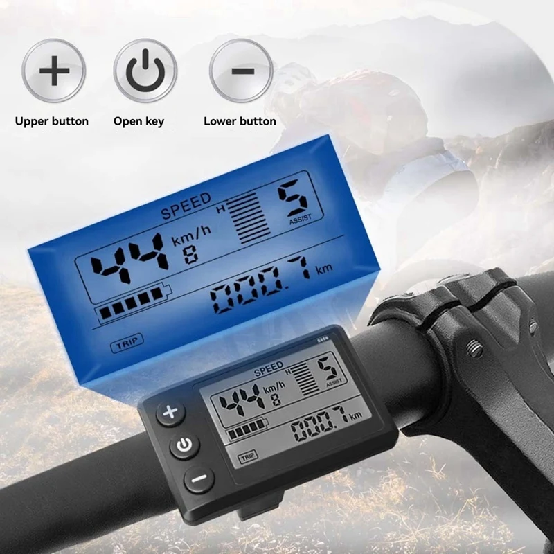 Three Mode Ebike Sine Wave Controller 24V/36V/48V 17A With S866 LCD Display Waterproof Connector For 350W Ebike