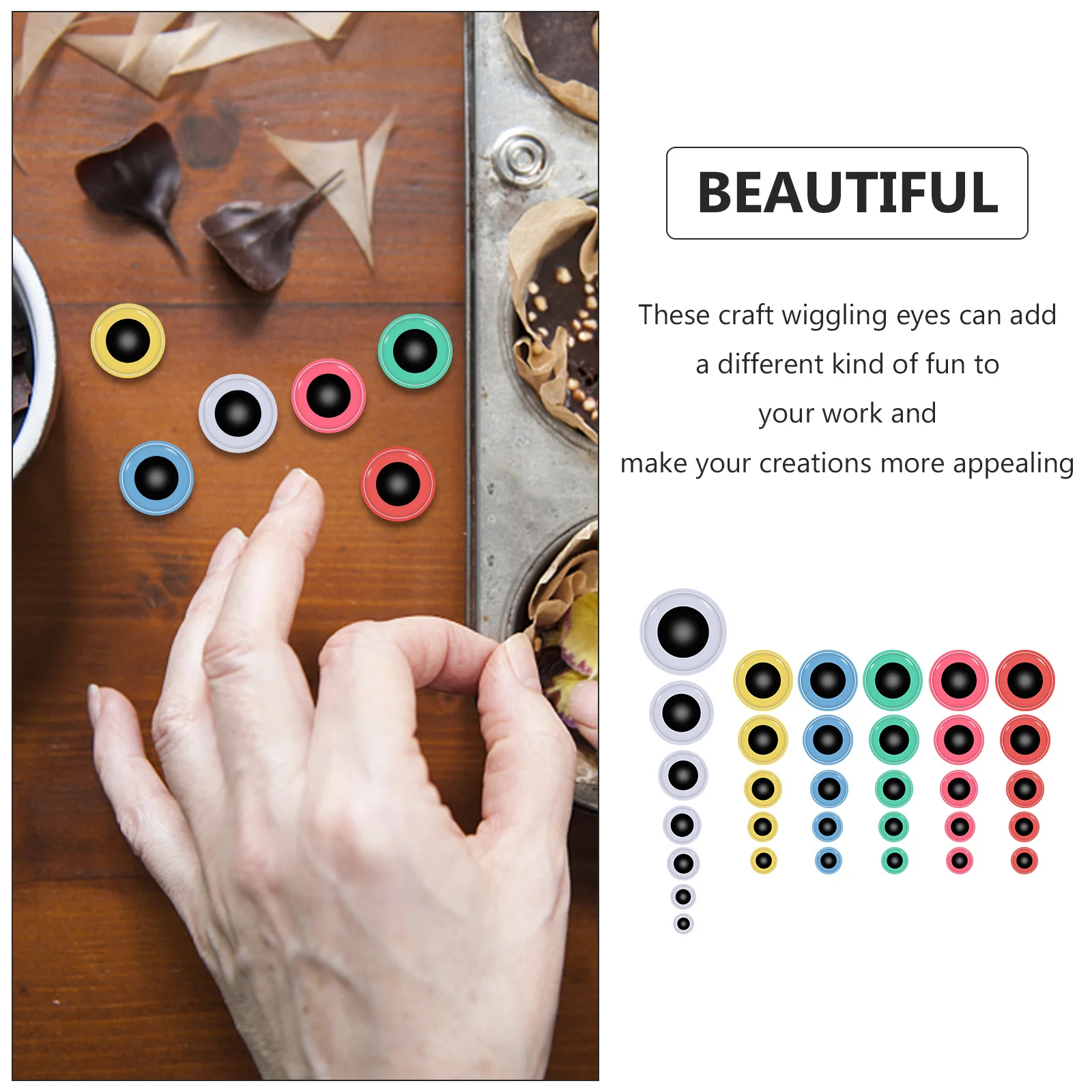 200 pçs diy plástico artesanal auto-adesivo olhos de segurança decorativo móvel artesanato acessórios suprimentoswiggle olhos