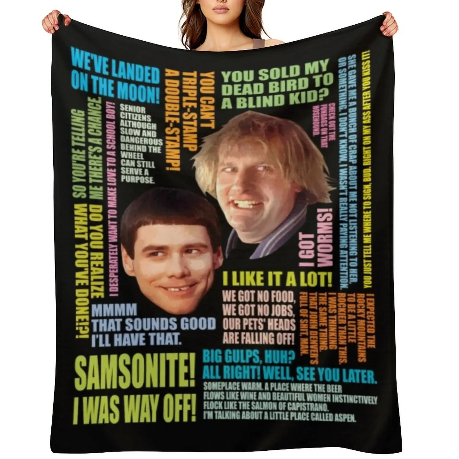

Dumb And Dumber T-ShirtDumb and Dumber Quotes Throw Blanket Luxury Brand for babies Soft Plush Plaid Shaggy Blankets
