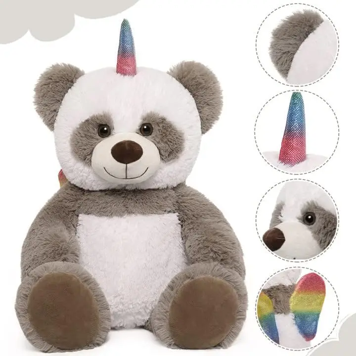 MaoGoLan Toys Studio Pandacorn Stofftier Niedlicher Panda Einhorn Plüschtier für Jungen Mädchen (Pandacorn)