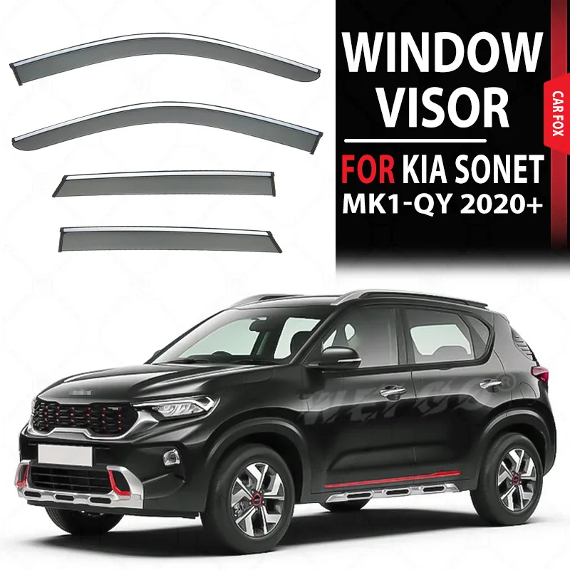 

Для Kia Sonet 2020+ Дефлекторы окон, ветровики, навесы для боковых окон, защита от дождя и солнца, автоаксессуары, стайлинг автомобиля