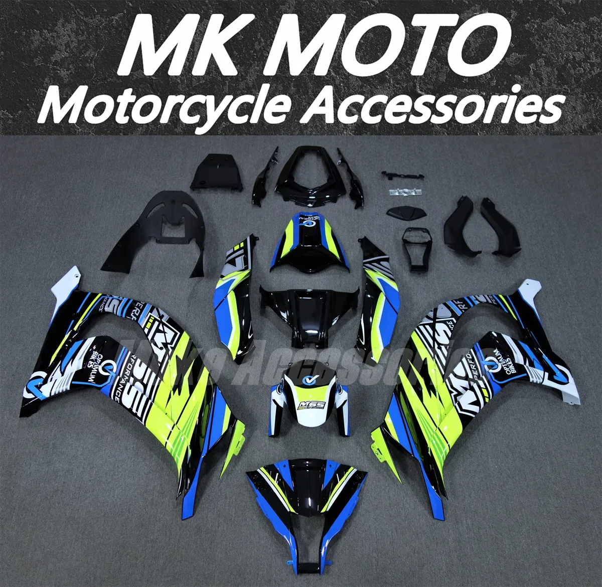 

Moke moto Motorcycle Fairings Kit Fit For Zx-10r 2011 2012 2013 2014 2015 Bodywork Set Ninja Black green Blue Fluorescence New
