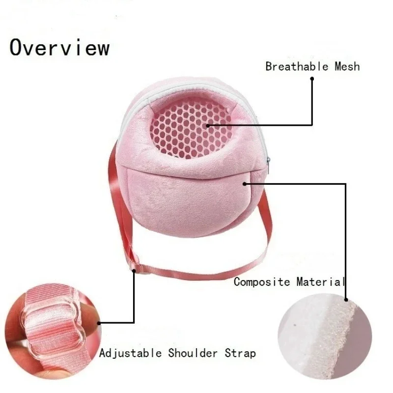 Small Pet Carrier Rabbit Cage Hamster Chinchilla Travel Warm Bags Guinea Pig Carry Pouch Bag Breathable Pet Cage Rat Leash