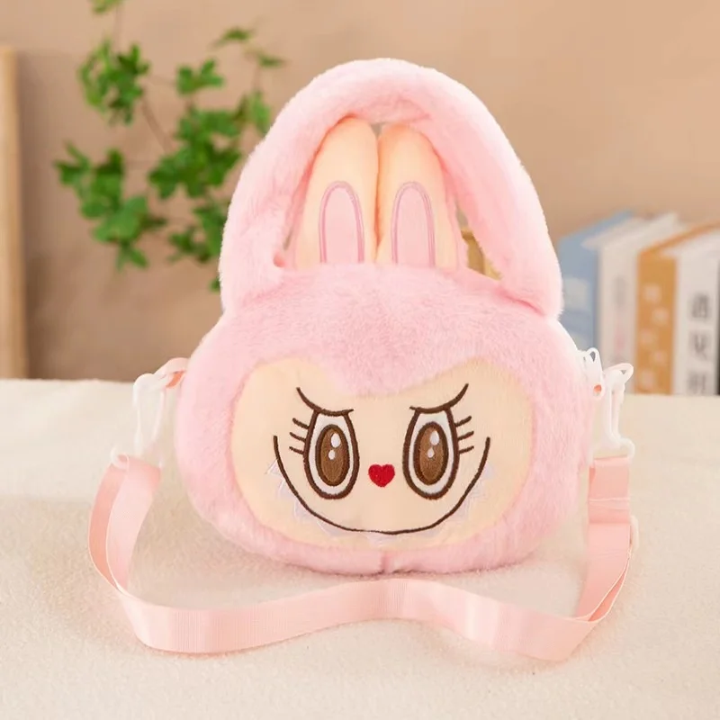 Borsa in peluche Borsa a tracolla carina per cartoni animati Portamonete Borsa a tracolla per bambola Labubu della serie Sweetheart Giocattolo per bambole Regalo perfetto per le ragazze