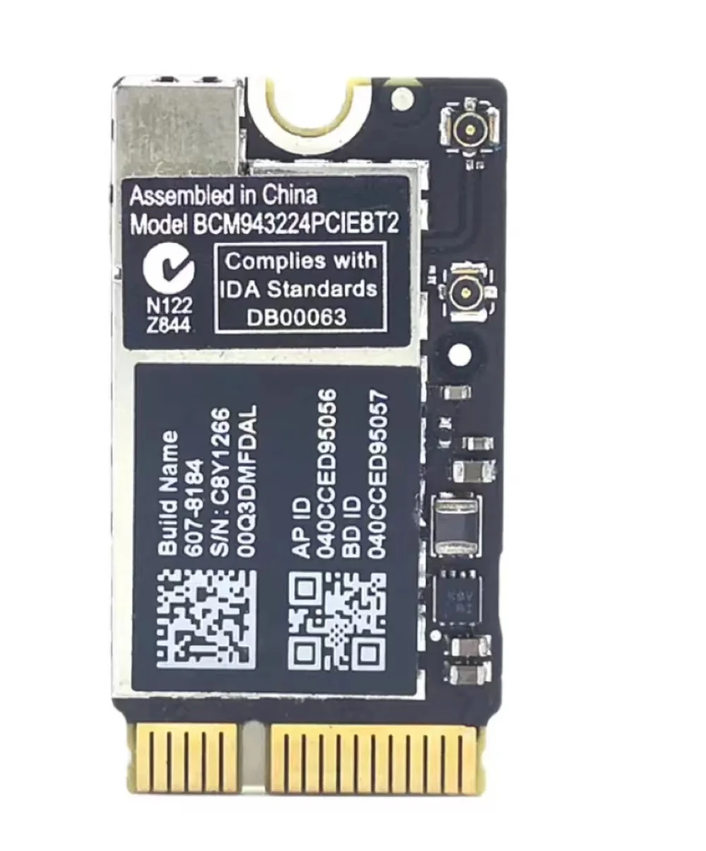 Bcm94324pciebt2 WiFi karta bezprzewodowa 600M 2.4 & 5G WiFi Bluetooth dla MAC OS Macbook AIR A1370 A1369 A1465 A1466 MC505 965
