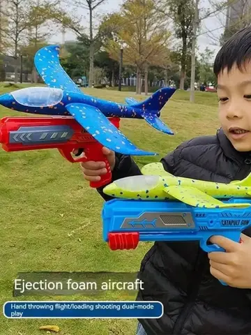 Kids' Catapult Planes, Foam Planes, Gliders, Parent-Child Outdoor Shooting Flying Toys (Separate Accessory Packs for Purchase)