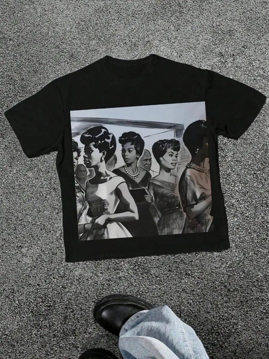 Old School Tee- African American Shirt Vintage 1950s Afrocentric Top - Adult Unisex