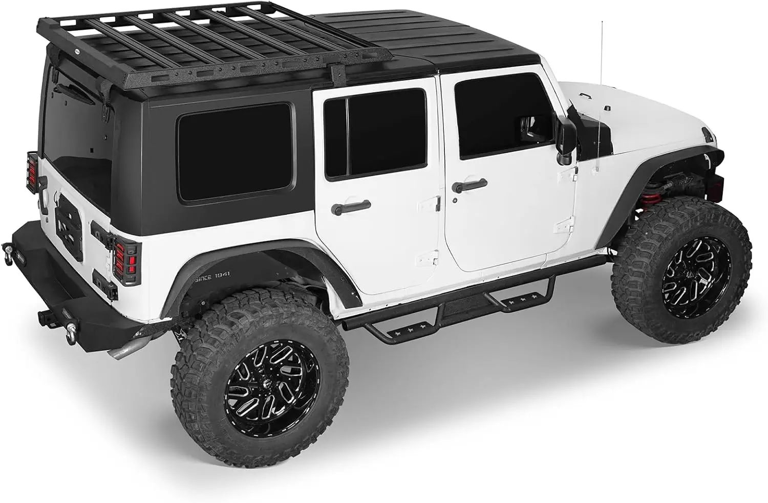 Hooke Road JK Roof Rack Aluminum Crossbars Overland Cargo Carrier for 2007-2018 Wrangler JK 2/4 Doors (Hard Top Only)