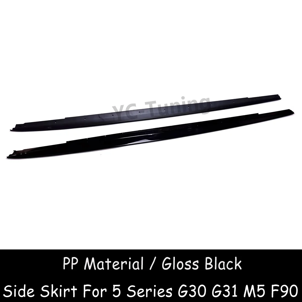 G30 M Performance Style Gloss Black PP Plastic Material Side Skirt For BMW 5 Series G31 M5 F90 Side Bumper Extensions M Sport