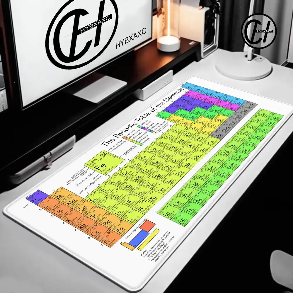 Periodic Table of Element  Mouse Pad Gamer XXL Custom HD Home Mouse Mat Desk Mat Office Carpet Gamer Natural Rubber HYBXAXC
