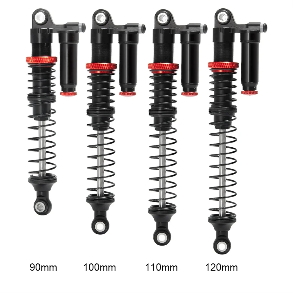 RCGOFOLLOW Aluminum Alloy 1/4PCS Shock Absorber 90/100/110/120mm for Axial SCX10 Writh 1/10 RC Crawler Car Model Upgrade Parts