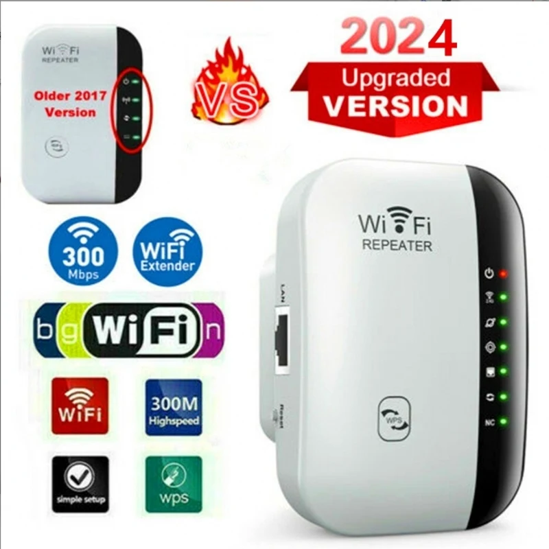 New WiFi Repeater Wireless Signal Amplifier Expansion Network Enhancer British and Australian Home Router