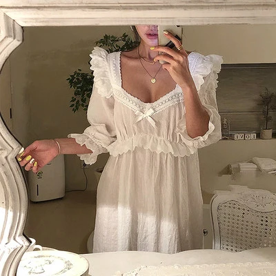 ropa-de-casa-dulce-y-sexy-para-mujer-vestido-con-ribete-de-encaje-ropa-de-dormir-con-mangas-abullonadas-falda-larga-de-verano-ropa-de-dormir-juvenil-de-algodon-estilo-princesa