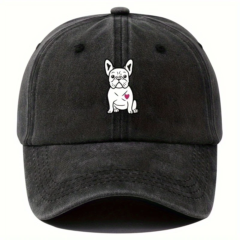 Retro-Baseballkappe mit Kampfhundemuster, geeignet für Outdoor-Aktivitäten wie Laufen, Angeln und Wandern
