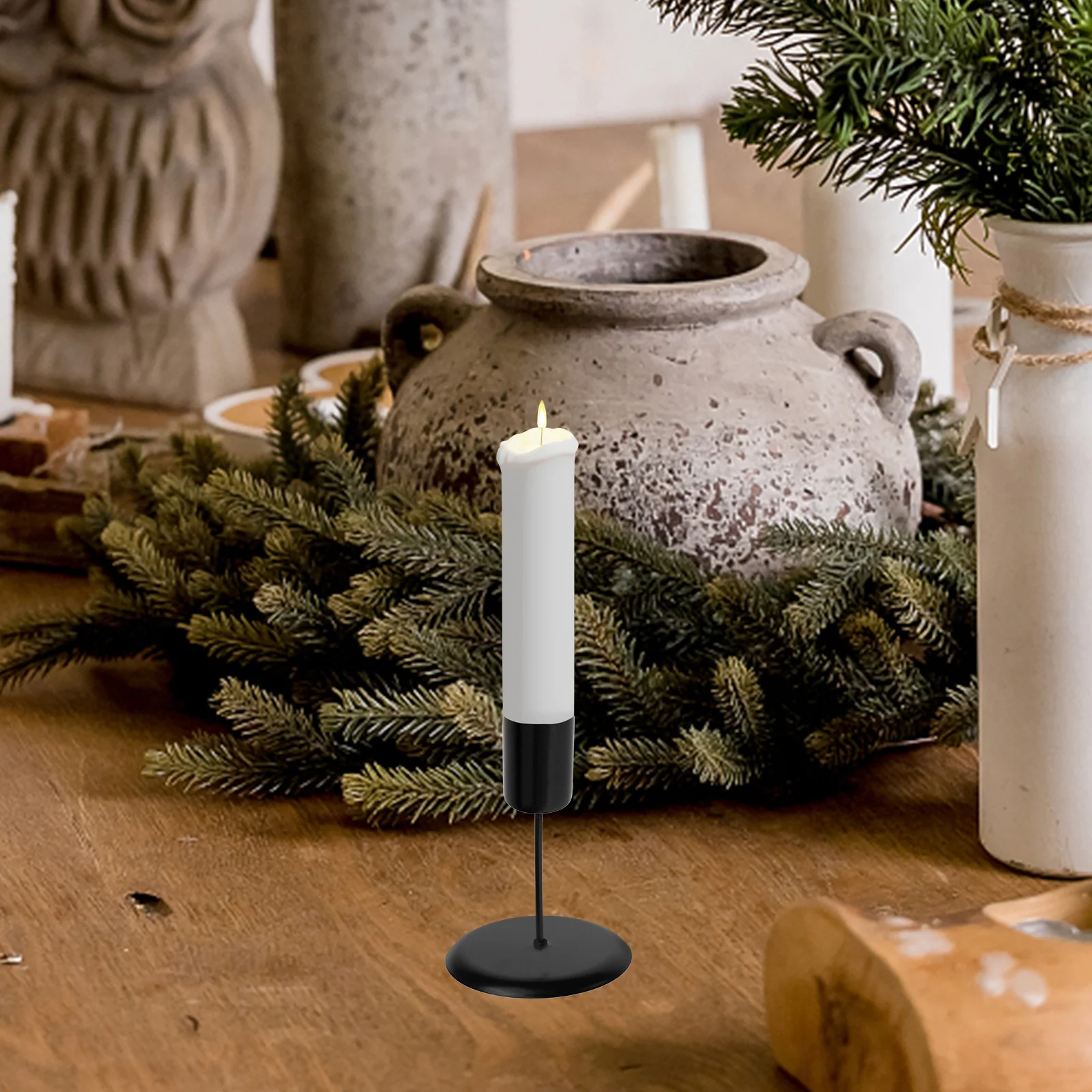 4pcs Holder Stakes Taper Candlestick Cup For Wreath Garland Decorative Insert Metal Spike Party Festival Use Stainless