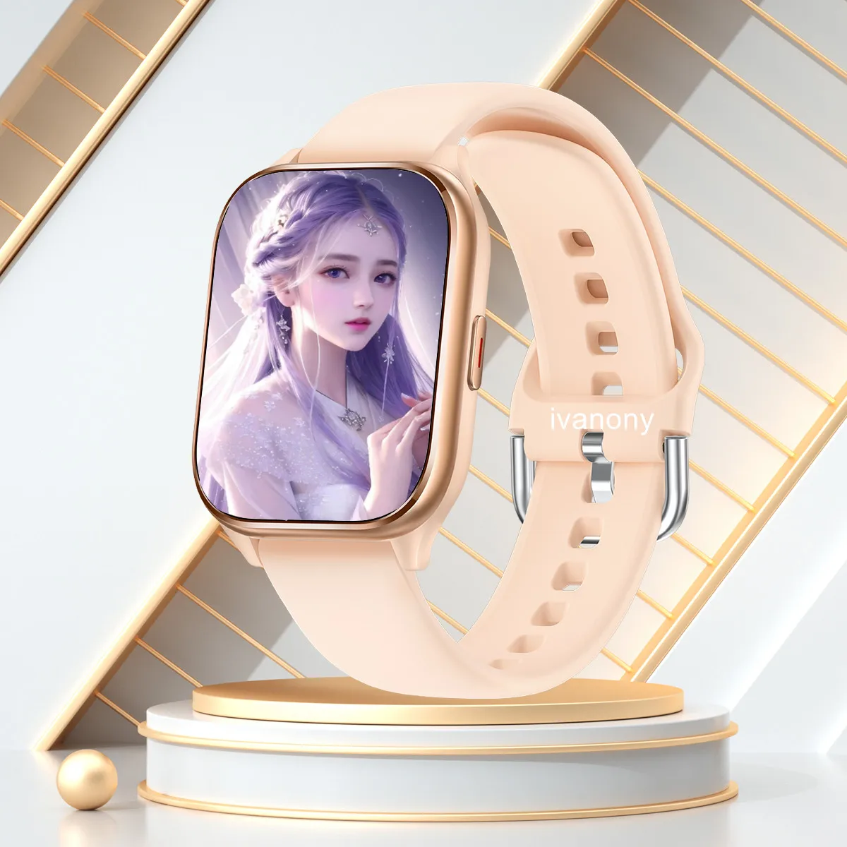 

Smartwatch Hebrew Language Bluetooth Call AI Voice 1.85inch HD Screen Smart Watch Woman 1ATM Waterproof Work with iPhone Android