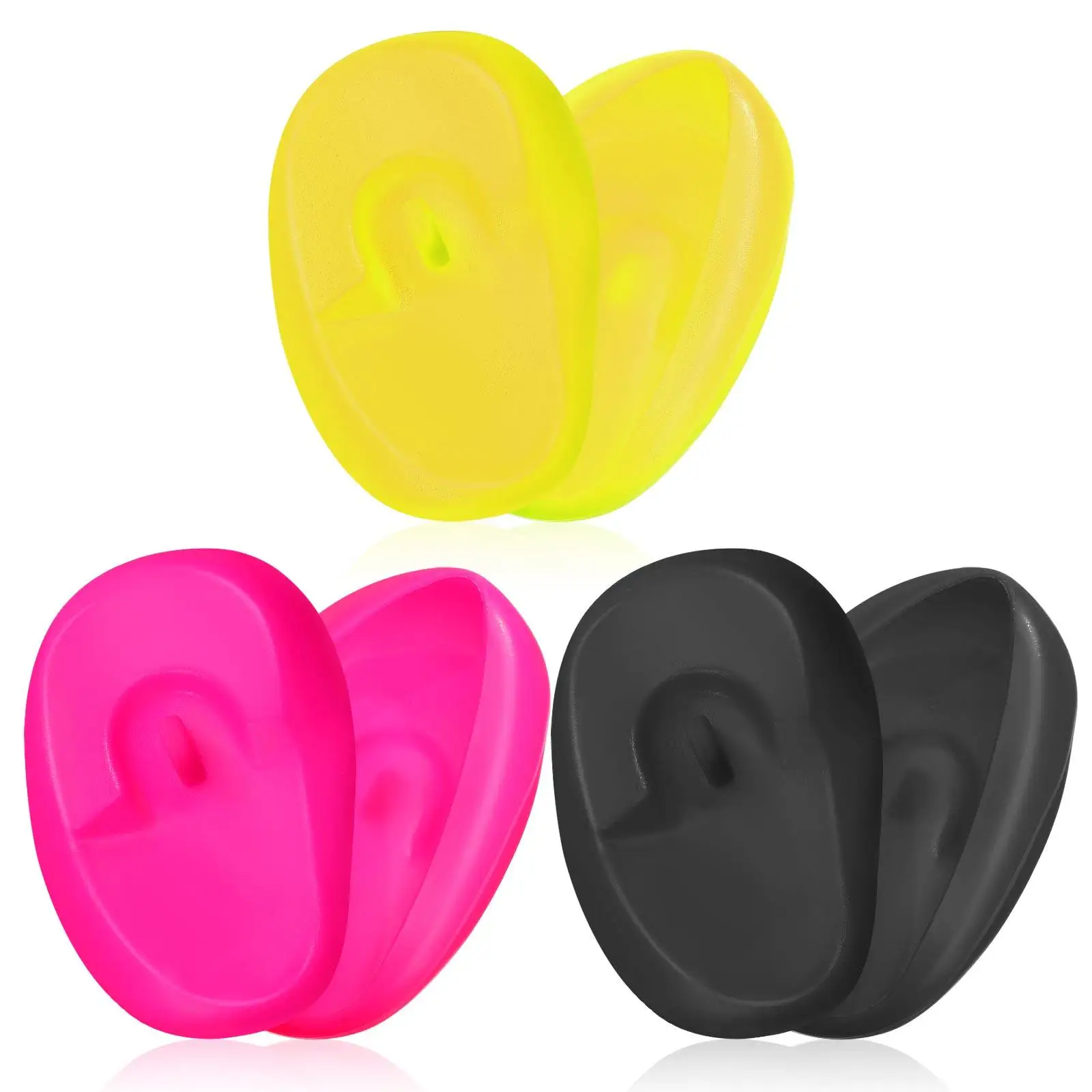 6Pcs Waterproof Ear Covers Hair Dyeing Plastic Ear Protectors Earmuffs Hair Coloring Accessories Salon Personal Use