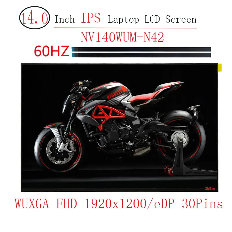 

14,0-дюймовый матричный ЖК-экран для ноутбука NV140WUM-N42 nv140wum n42 IPS 1920x1200 eDP 30-контактный сменный дисплей