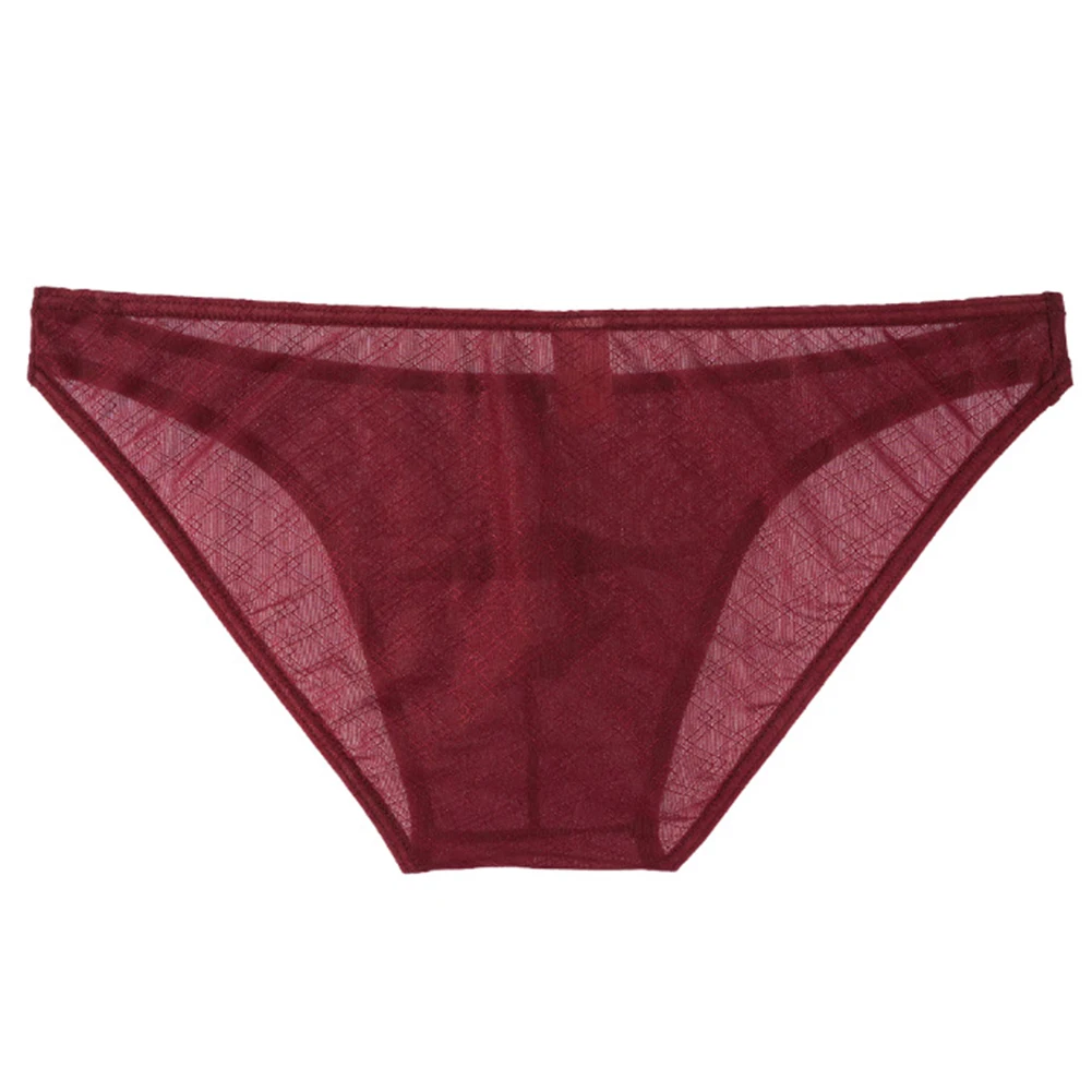 Men Diamond Low Waist See Through Briefs Breathable Lingerie Ultra Hot Pouch Sheer Underwear Extreme Panties Men's Underpants