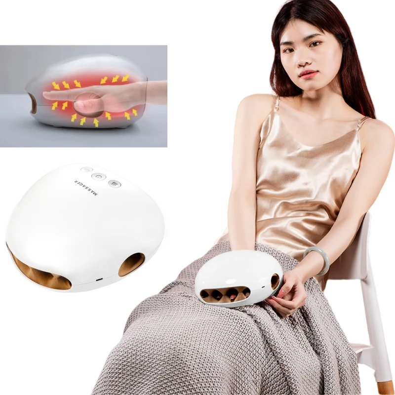 Cordless Hand Massager with Heat and Compression for Arthritis and Carpal Tunnel(FSA or HSA Eligible) (White)Mothers Day Gifts