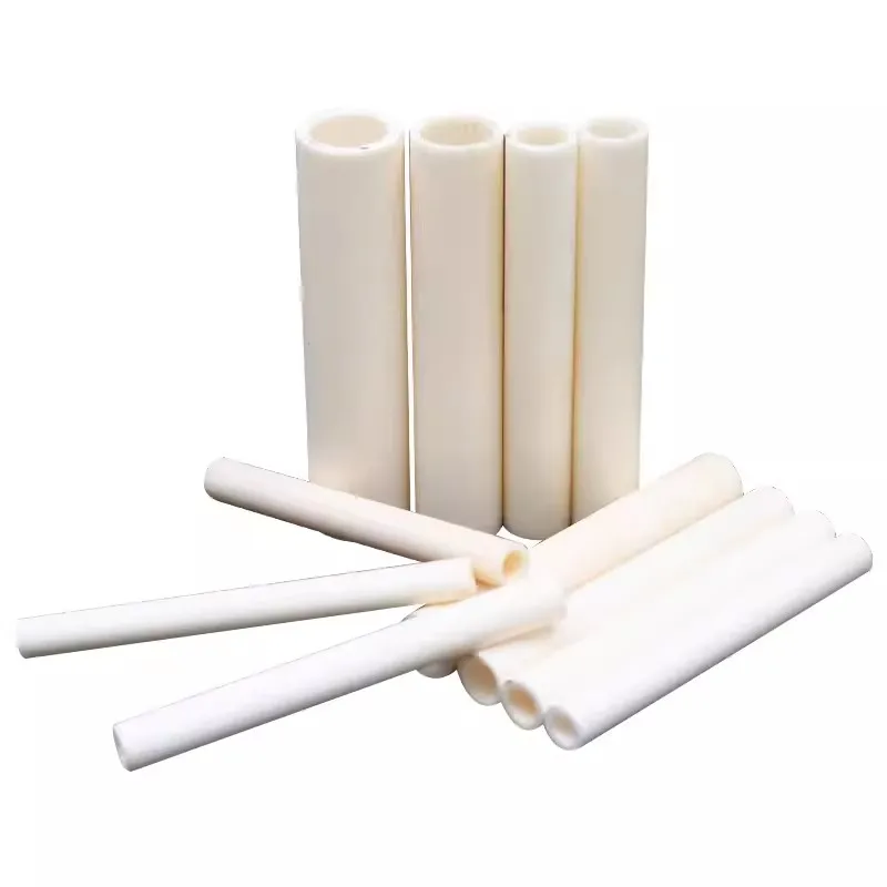 Alumina Ceramic Tube Aluminum oxide 1600°C High Temperature Resistant Insulation Hollow Thermocouple Protection Ceramic Tube