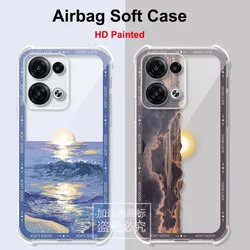 For OPPO Reno 13 Pro Crystal Case Reno13 Pro 5G HD Painted Air Bag 360 Protect Matte Back Shell For Reno13Pro Reno 13Pro