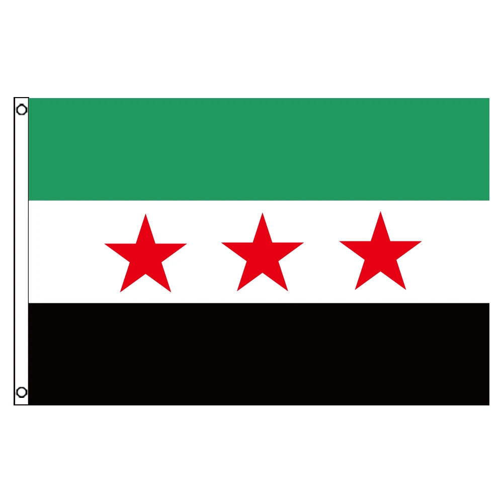 aerlxemrbrae   Syria flag 90*150cm The Syrian Arab Republic Syrian three star flag Banner Hanging Home Decoration flags